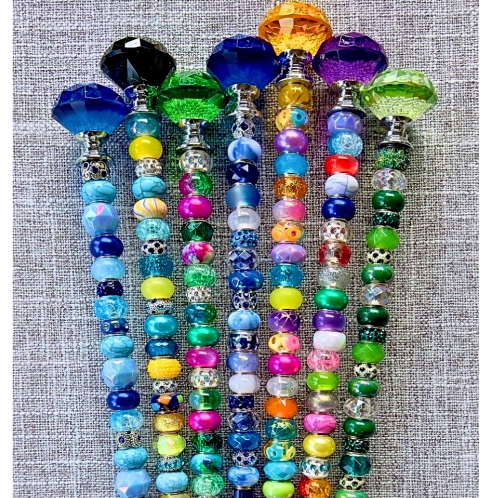 14 inch Colorful Beaded Garden Stakes